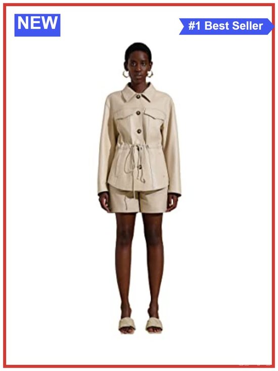 Jackets & Blazers - Genuine Leather Jacket Oversized Button Down Turn-Down Collar Coat
